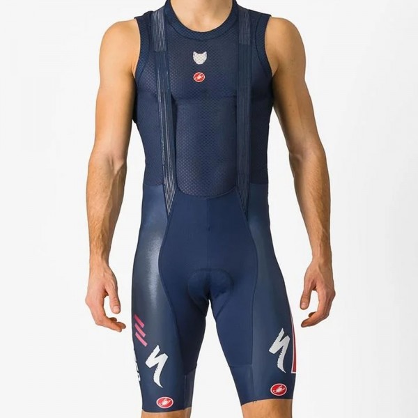 Herren Castelli Soudal Quick-Step 2024 Free Aero RC PRO kurz tragerhose Radtrikot De
