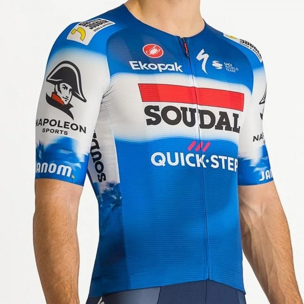 Herren Castelli Soudal Quick-Step 2024 Aero Race 7.0 trikot Radtrikot De