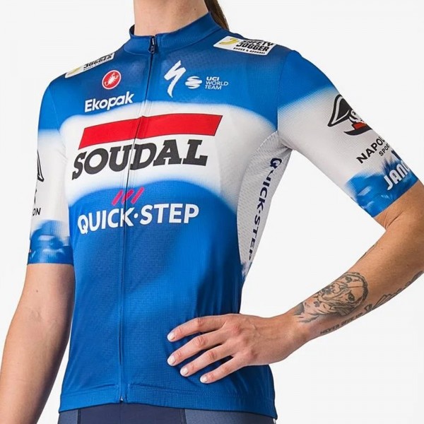 Damen Castelli Soudal Quick-Step 2024 Competizione 3 frau trikot Radtrikot De