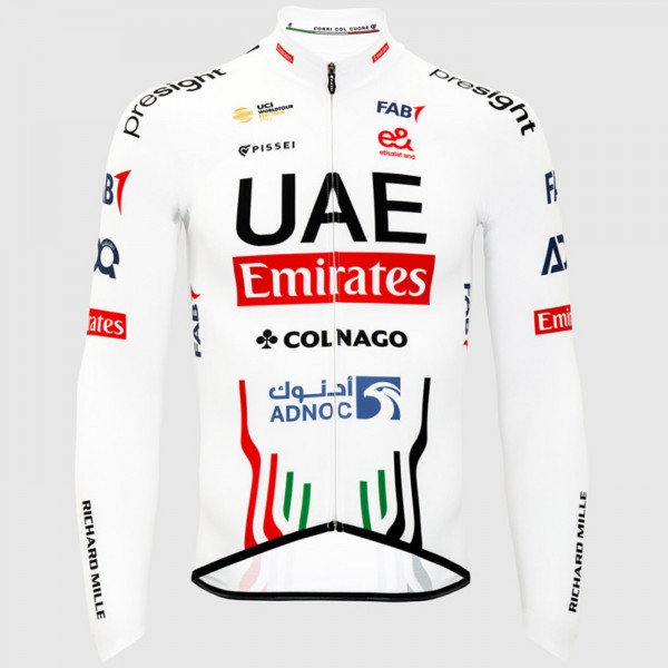 Herren Team UAE 2024 Primapelle langarmtrikot Radtrikot De Herren Team UAE 2024 Primapelle langarmtrikot Radtrikot De