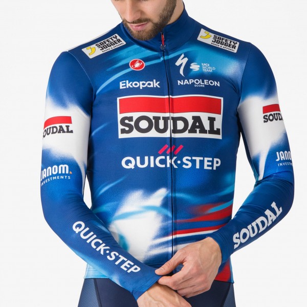Herren Castelli Soudal Quick-Step 2025 Pro Thermal Mid langarm trikot Radtrikot De
