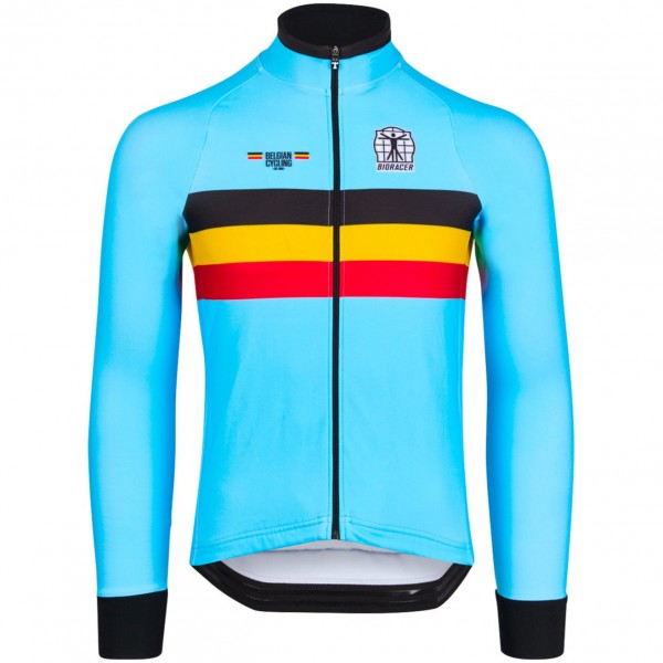 Herren Bioracer Belgischen Nationalen 2025 Icon Tempest jacke Radtrikot De