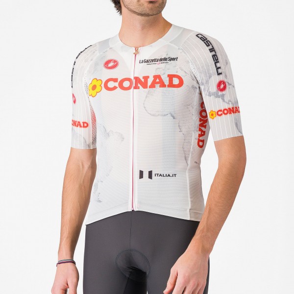 Herren Weiße Trikot Giro d'Italia 2025 Race 8S Radtrikot De
