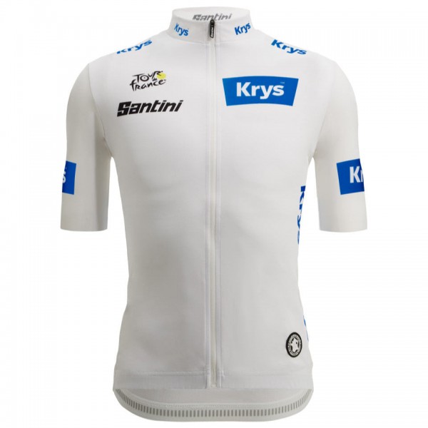 Herren Santini Weiß Tour de France 2025 Fan Linie trikot Radtrikot De