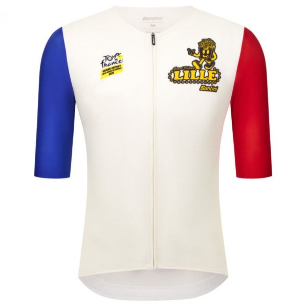 Herren Santini Tour de France trikot-Grand Départ Lille Radtrikot De