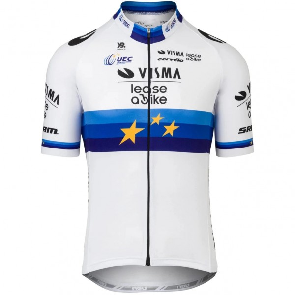 Herren Team Visma Lease a bike 2025 trikot-Europameister Radtrikot De