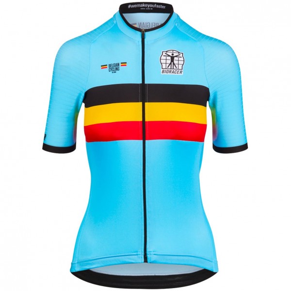 Damen Bioracer Belgischen Nationalen 2025 Icon Classic frau trikot Radtrikot De Damen Bioracer Belgischen Nationalen 2025 Icon Classic frau trikot Radtrikot De