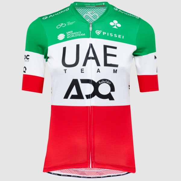 Damen Pissei UAE Team ADQ 2025 frau trikot-Italienischer meister Radtrikot De Damen Pissei UAE Team ADQ 2025 frau trikot-Italienischer meister Radtrikot De
