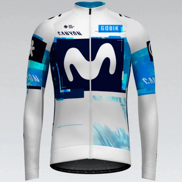Herren Gobik Movistar 2025 Hyder langarm trikot Radtrikot De