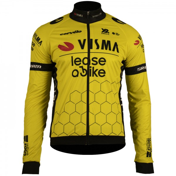 Herren Team Visma Lease a bike 2025 Premiun Polartec jacke Radtrikot De