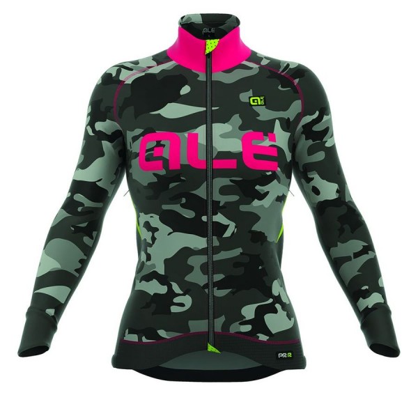 2016 ALE CAMO Damen Radtrikot Langarm-FRAGOLA Radtrikot De