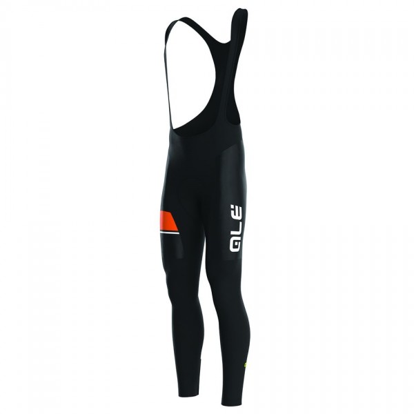 2016 ALE PLUS URANO Lang Trägerhose-Schwarz ORANGE FLUO Radtrikot De