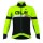 2016 ALE TIRRENO Radtrikot Langarm-Schwarz GELB FLUO Radtrikot De