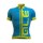 2016 ALE Graphics PRR Arcobaleno blau Radtrikot Kurzarm Radtrikot De