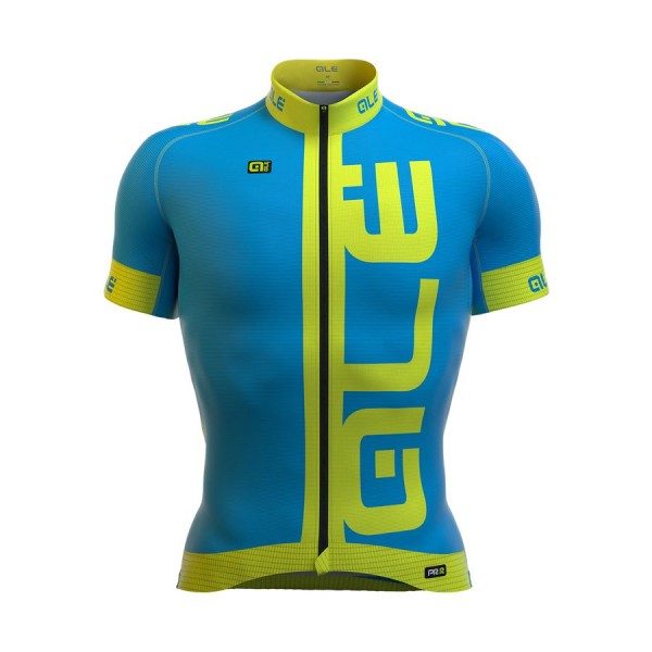 2016 ALE Graphics PRR Arcobaleno blau Radtrikot Kurzarm Radtrikot De