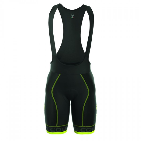 2016 ALE NOMINAL Kurz Trägerhose-Schwarz GELB FLUO Radtrikot De