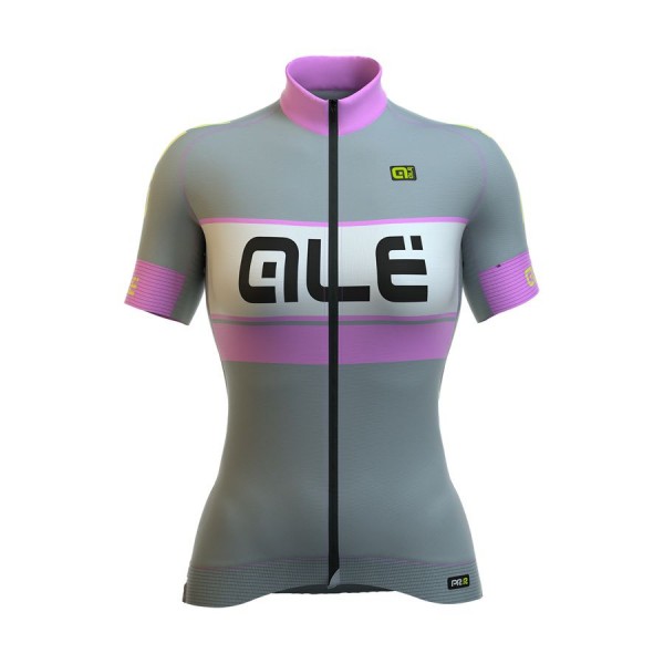 2016 ALE Damen Graphics PRR Bermuda Radtrikot Kurzarm grau Radtrikot De