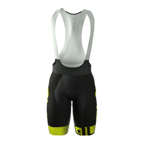 2016 Ale Graphics PRR Arcobaleno schwarz gelbs Fluo Fahrradbekleidung Kurz Trägerhose Radtrikot De