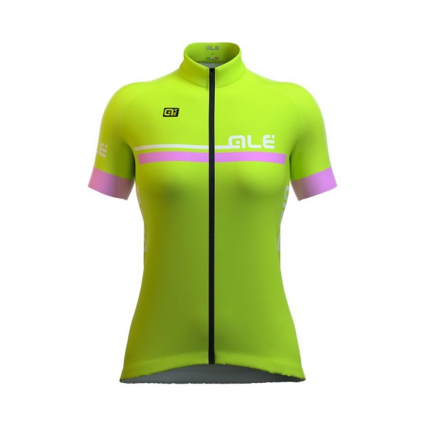 2016 ALE Damen Ale Plus Perla Radtrikot Kurzarm Fluo gelb Radtrikot De