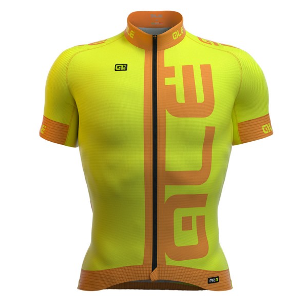 2016 ALE Graphics PRR Arcobaleno Radtrikot Kurzarm Fluo gelb Radtrikot De