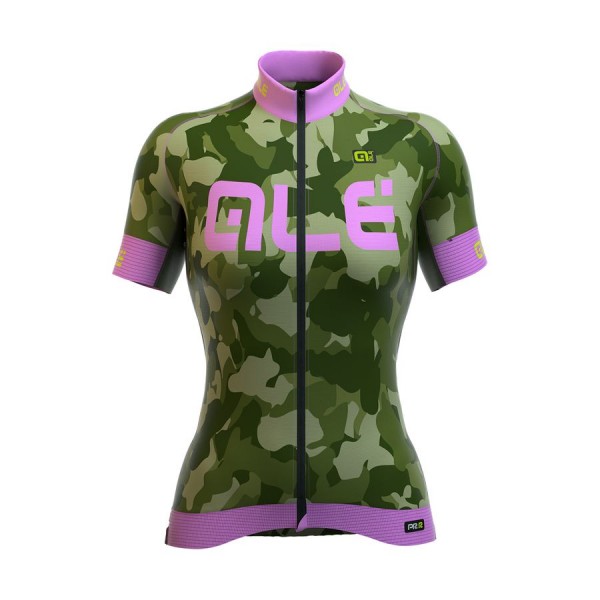 2016 Damen Ale Graphics PRR Camo-Grün Radtrikot Kurzarm Radtrikot De