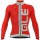 2016 ALE PRR ARCOBALENO Radtrikot Langarm-ROT GREY Radtrikot De