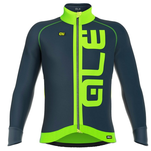 2016 ALE GRAPHICS PRR ARCOBALENO Radtrikot Langarm-BLAU Grün Radtrikot De