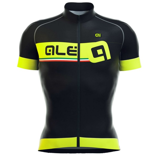 2016 ALE FORMULA 1.0 ADRIATICO Radtrikot Kurzarm -Schwarz GELB Radtrikot De