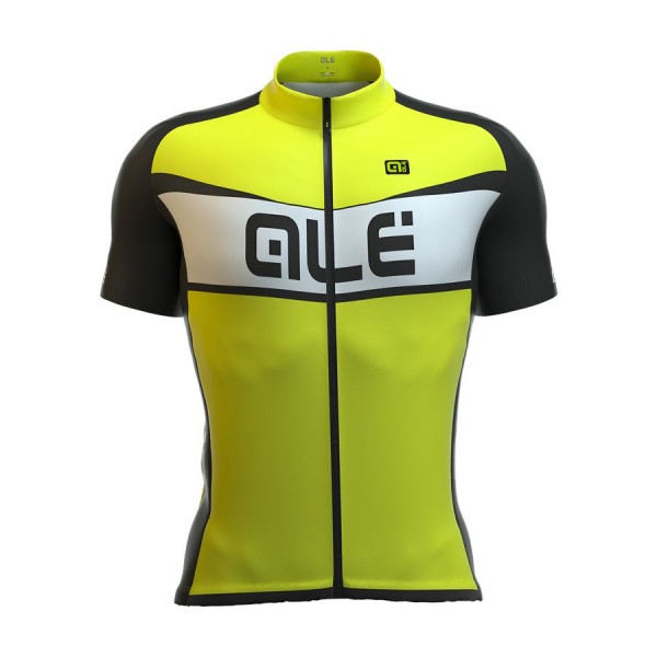 2016 ALE Graphics Excel Criterium-gelbs Fluo Radtrikot Kurzarm Radtrikot De