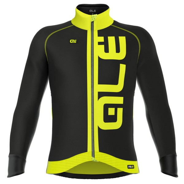 2016 ALE GRAPHICS PRR ARCOBALENO Radtrikot Langarm-Schwarz GELB Radtrikot De