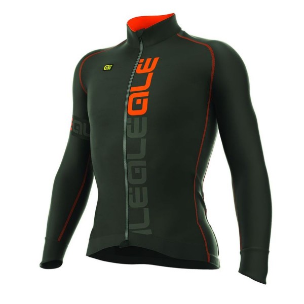 2016 ALE 3 SEASON Radtrikot Langarm-Schwarz ORANGE FLUO Radtrikot De