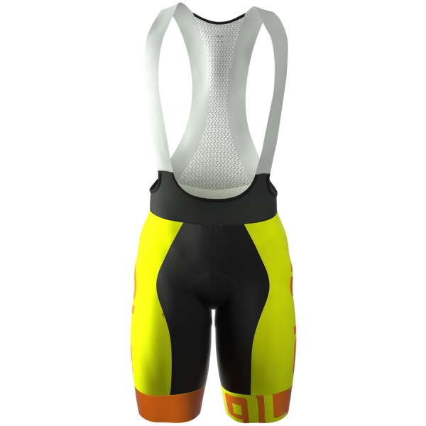 2016 Ale Graphics PRR Arcobaleno Fahrradbekleidung Kurz Trägerhose gelbs Fluo Radtrikot De