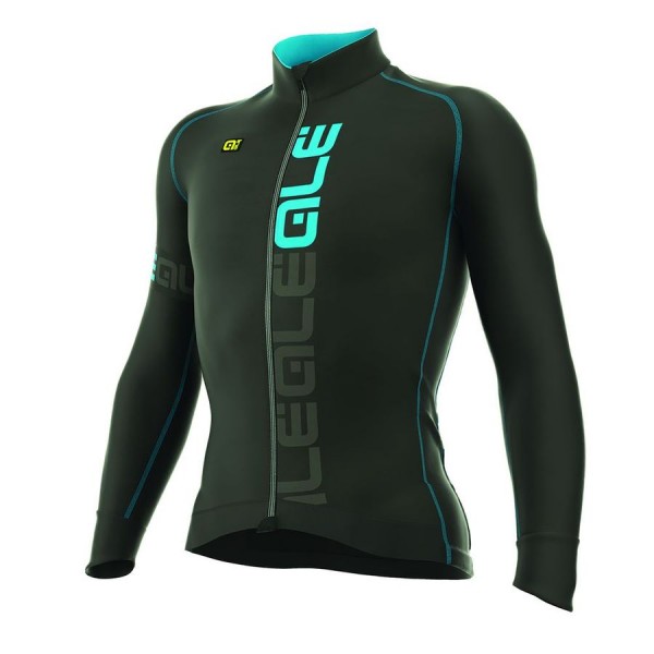 2016 ALE 3 SEASON Radtrikot Langarm-Schwarz LIGHT BLAU Radtrikot De