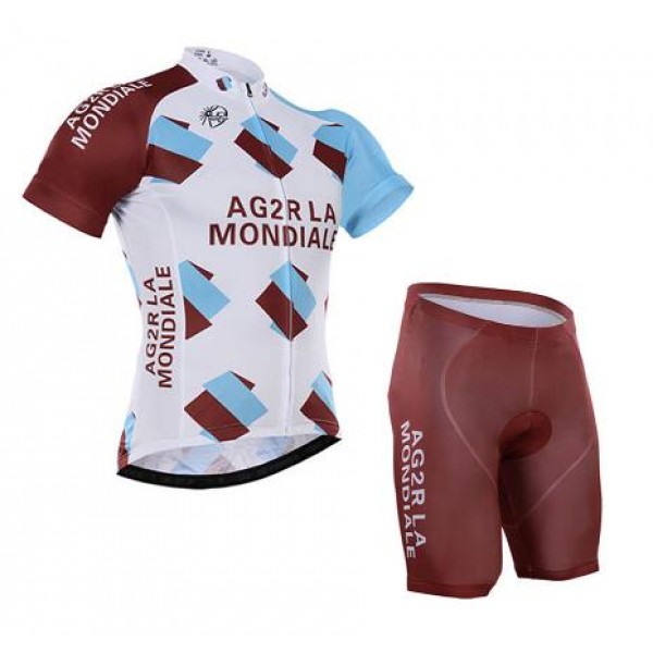 2016 Ag2r La Mondiale Radbekleidung Radtrikot Kurzarm und Fahrradhosen Kurz Radtrikot De