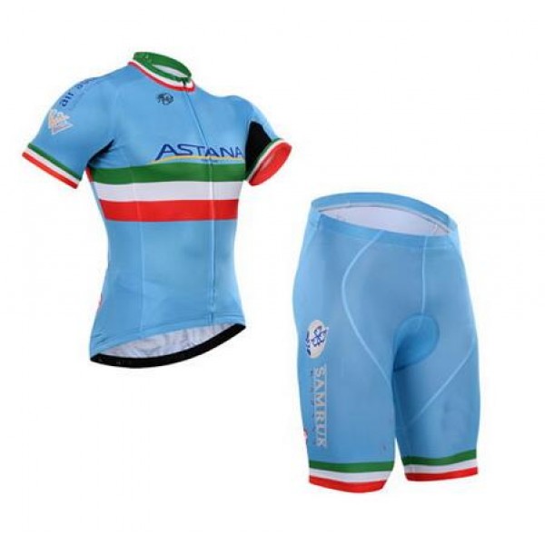 2016 Astana Radbekleidung Radtrikot Kurzarm und Fahrradhosen Kurz Radtrikot De