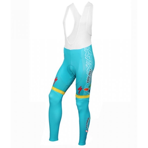 2016 ASTANA PRO TEAM Lang Trägerhose Radtrikot De