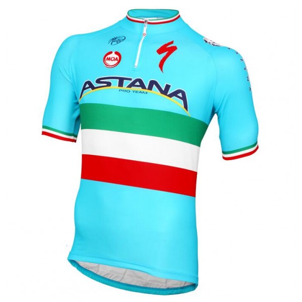 2016 ASTANA PRO TEAM Italian Champion Radtrikot Kurzarm Radtrikot De