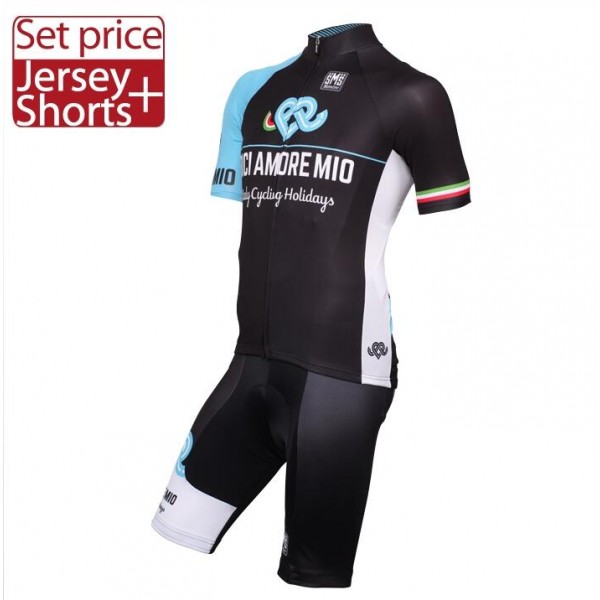 2016 BICI AMORE MIO Radbekleidung Radtrikot Kurzarm und Fahrradhosen Kurz Radtrikot De