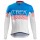 2016 Bontrager Trek Specter Cru Weiß-Blau Radtrikot Langarm Radtrikot De
