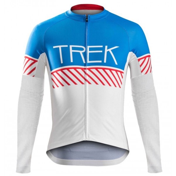 2016 Bontrager Trek Specter Cru Weiß-Blau Radtrikot Langarm Radtrikot De