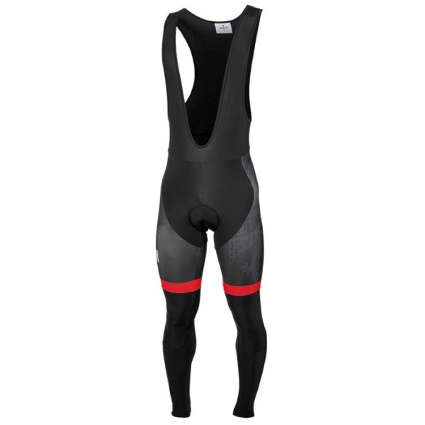 2016 Bianchi Milano Sorisole Schwarz-Rot Lang Trägerhose Radtrikot De
