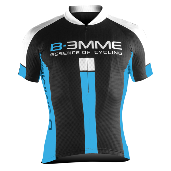 2016 Biemme schwarz blau Radtrikot Kurzarm Radtrikot De