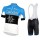 2016 Cofidis Champion d'Estonie blau Fahrradbekleidung Satz Fahrradtrikot Kurzarm Trikot und Kurz Trägerhose Radtrikot De