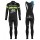 2016 Crelan-AA Drink Schwarz thermisch Fahrradbekleidung Satz Radtrikot Langarm+Lang Trägerhose Radtrikot De