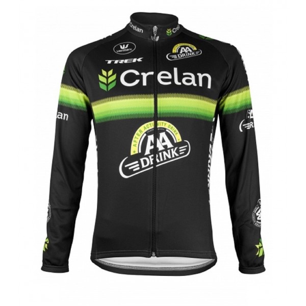 2016 Crelan-AA Drink Schwarz Radtrikot Langarm Radtrikot De 2016 Crelan-AA Drink Schwarz Radtrikot Langarm Radtrikot De