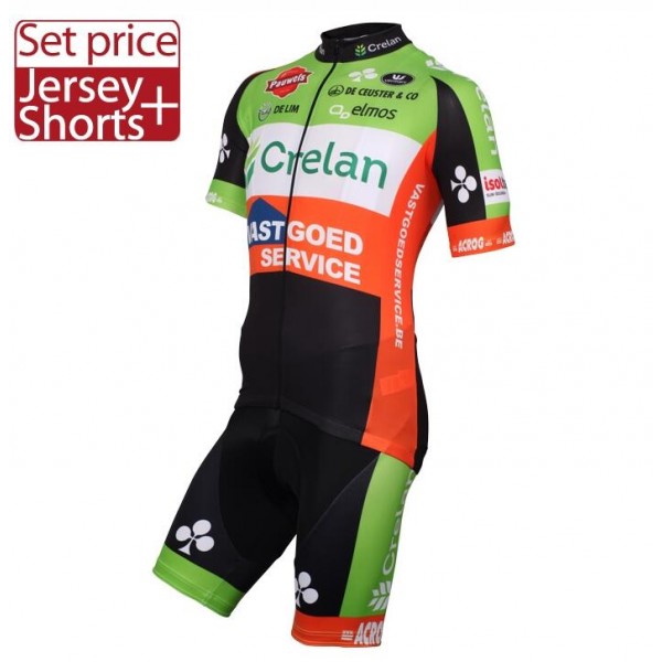 2016 CRELAN -VASTGOEDSERVICE Radbekleidung Radtrikot Kurzarm und Fahrradhosen Kurz Radtrikot De 2016 CRELAN -VASTGOEDSERVICE Radbekleidung Radtrikot Kurzarm und Fahrradhosen Kurz Radtrikot De