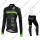 2016 Team Cannondale Winter Fahrradbekleidung Radtrikot Satz Langarm und Lange Trägerhose Schwarz Grün Radtrikot De