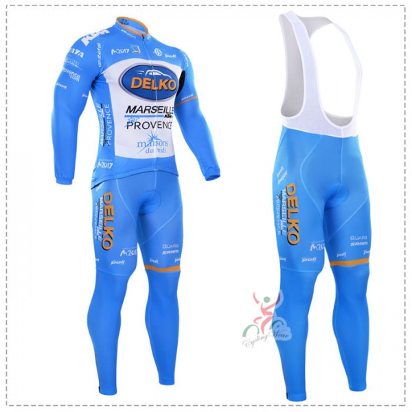 2016 Delko Fahrradbekleidung Radtrikot Satz Langarm und Lange Trägerhose Radtrikot De