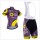 2016 Direct Energie purple Fahrradbekleidung Satz Fahrradtrikot Kurzarm Trikot und Kurz Trägerhose Radtrikot De