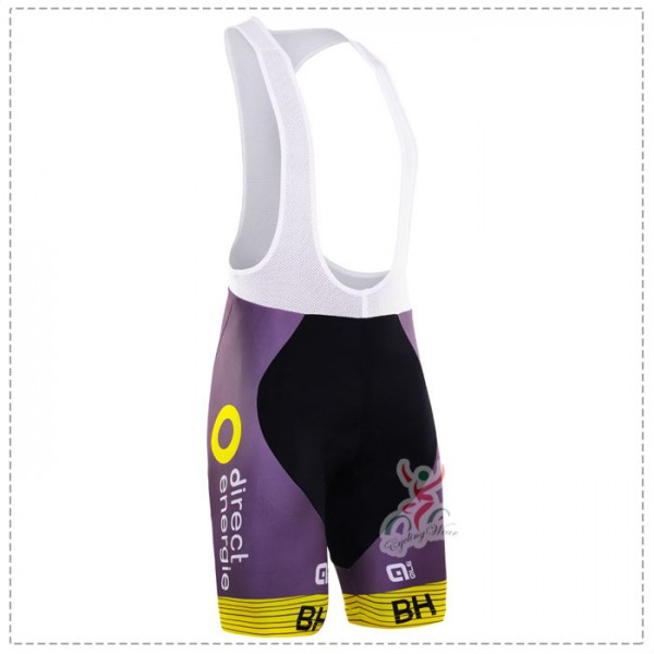 2016 Direct Energie purple Kurz Trägerhose Radtrikot De